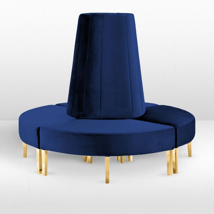 Kincaid Circle Sofa - Sapphire view 5