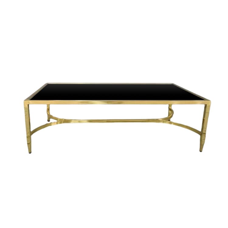 Diana Gold Coffee Table / Black Matte Top