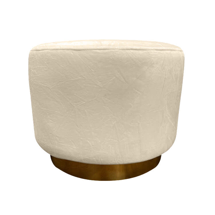 Colette Dot Ottoman - Ivory Boucle