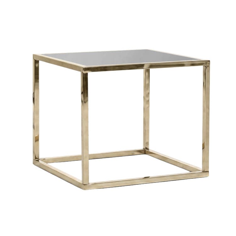 Mercer Side Table - Gold Frame / Silver Mirror Top