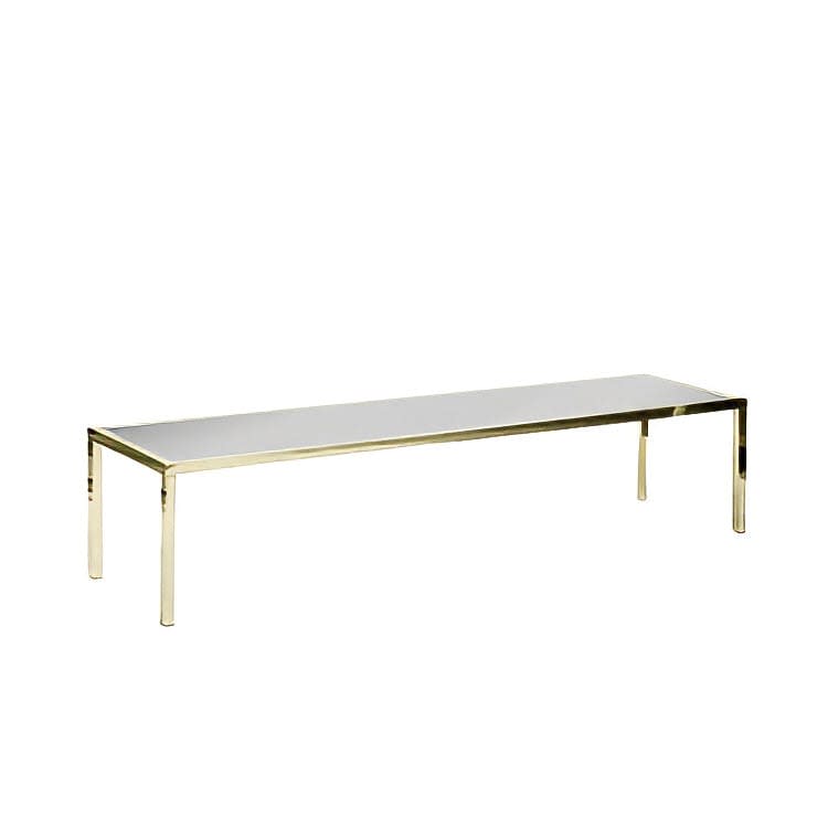 Bentley Coffee Table - Gold Frame / Silver Mirror Top