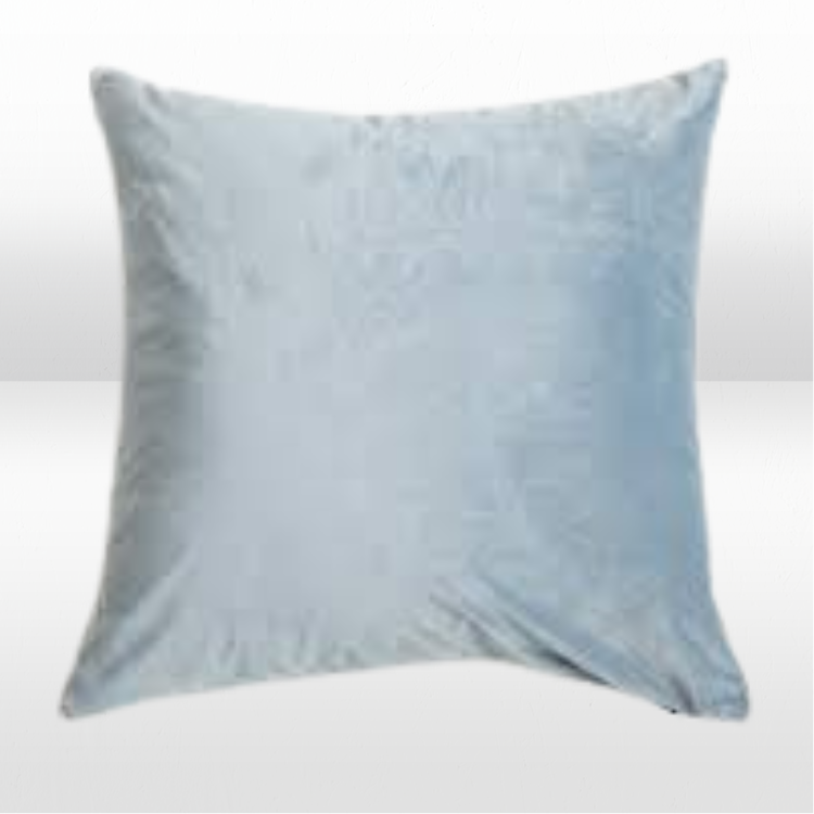 Light Blue Velvet Pillow view 3