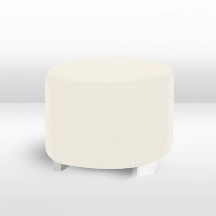 Dot Ottoman - White view 2