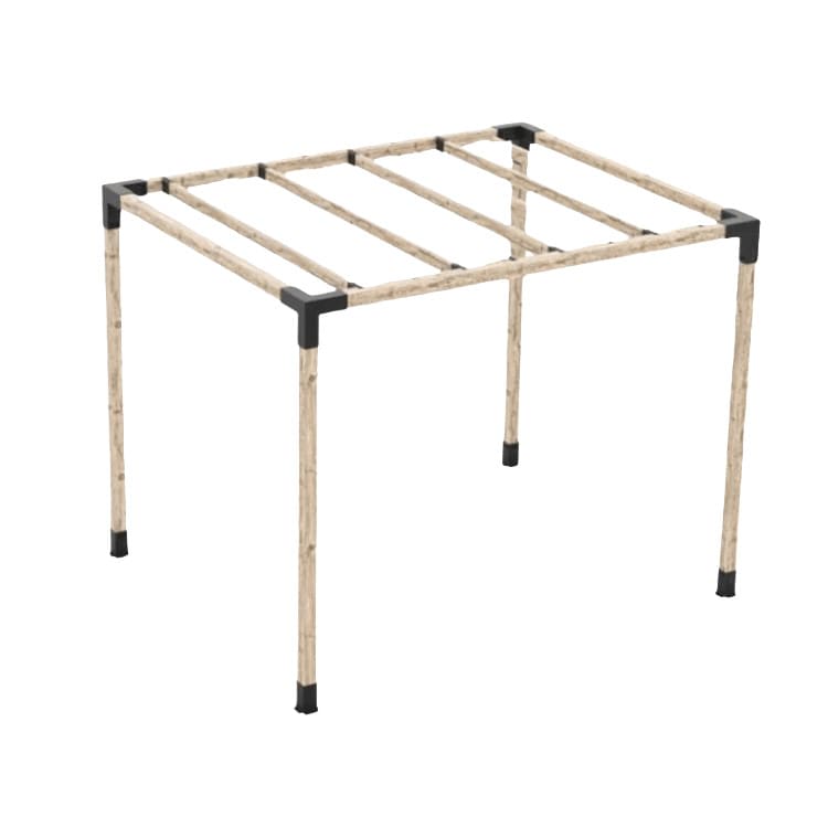 Pergola Cabana / Natural Wood - 8x8 - Slat Roof
