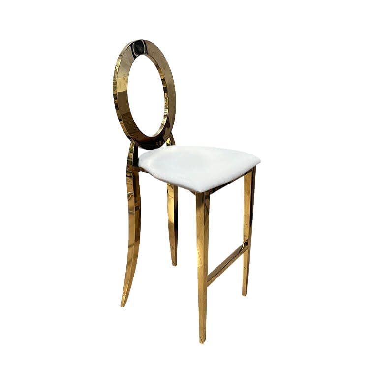 Halo Bar Stool with Ivory Pad