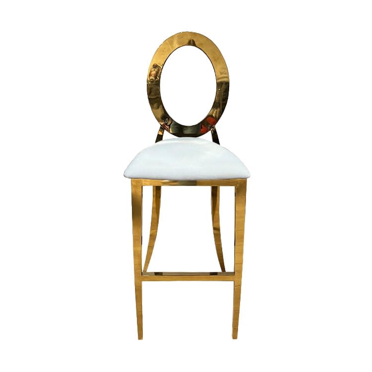 Halo Bar Stool with Ivory Pad view 6