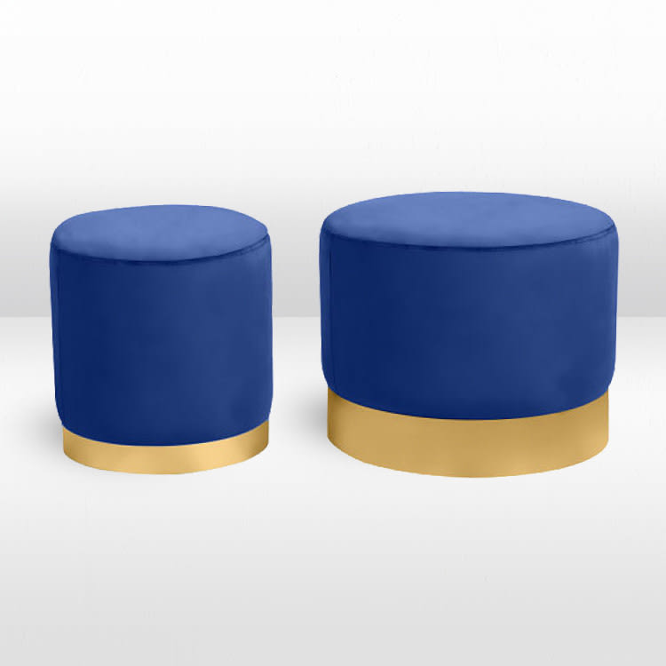 Wee and Stout Ottoman Set - Sapphire view 2