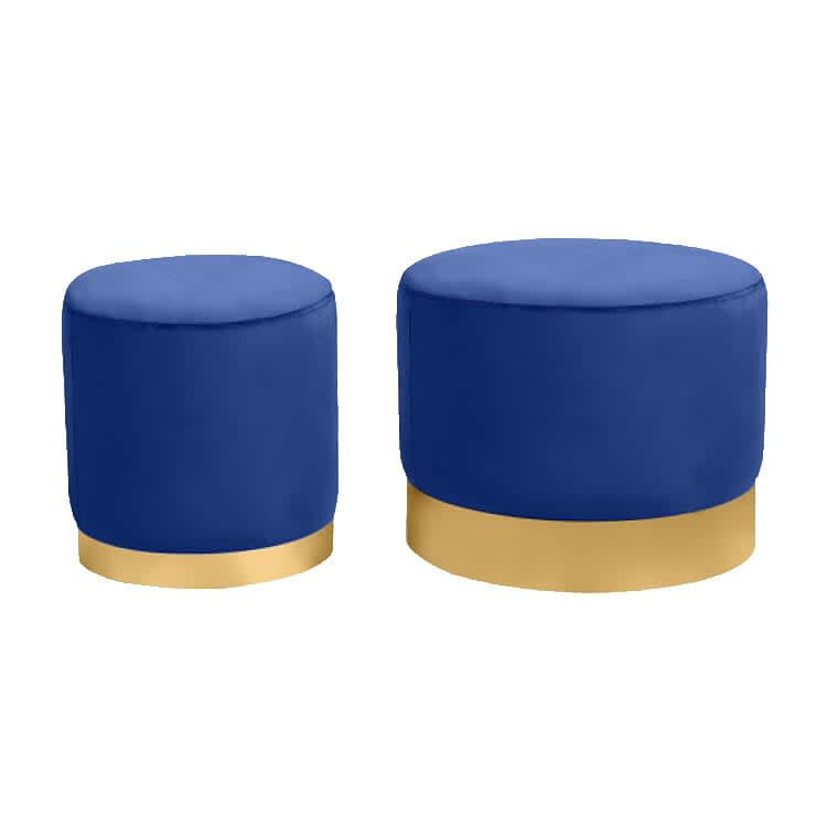 Wee and Stout Ottoman Set - Sapphire
