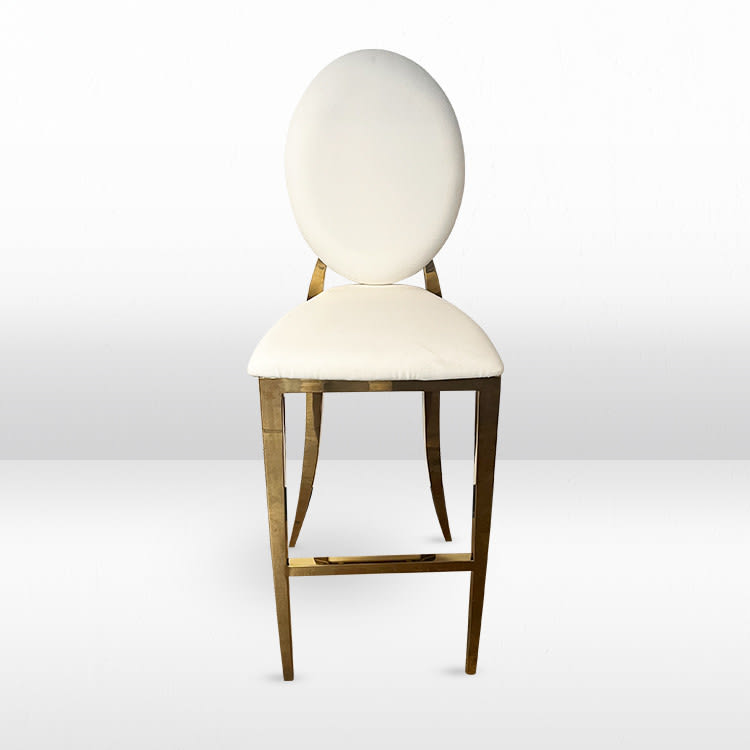 Garbo Bar Stool with Ivory Pads view 3