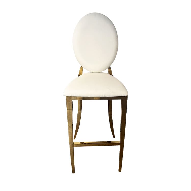 Garbo Bar Stool with Ivory Pads view 6