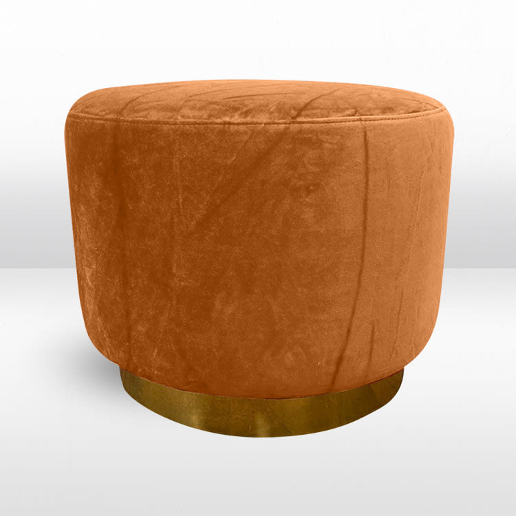 Colette Dot Ottoman - Cinnamon view 3