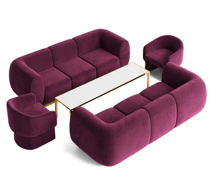 Cachet Club Chair - Berry view 6