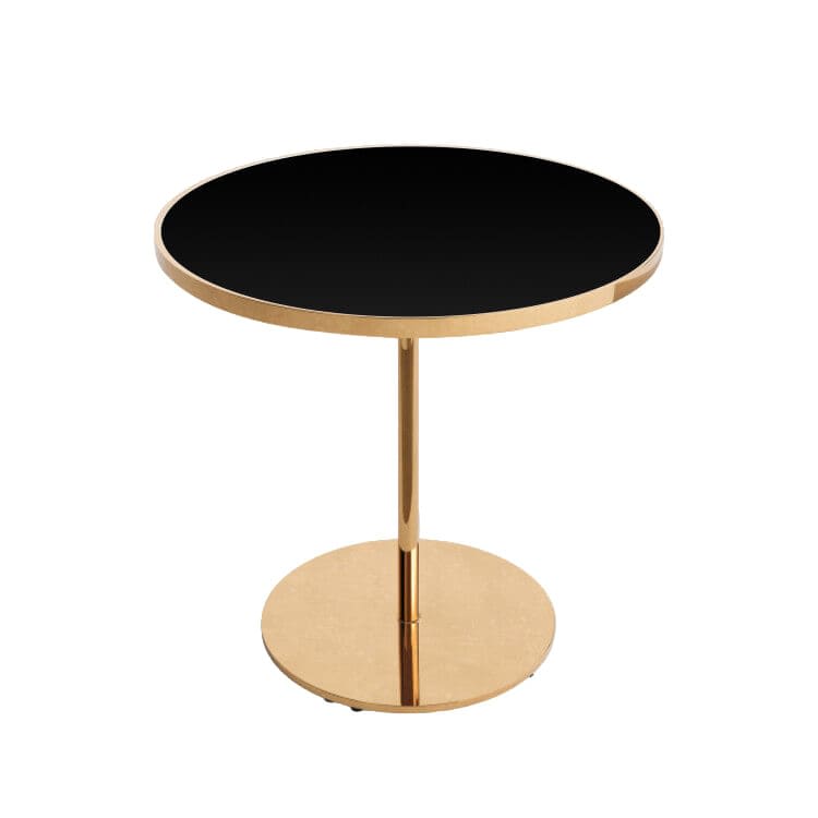 Virtu Gold Cocktail Table / Black Matte Top