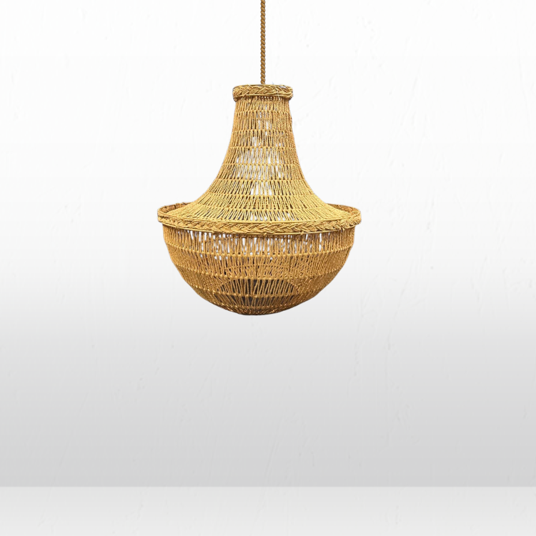Woven Basket Chandelier view 2