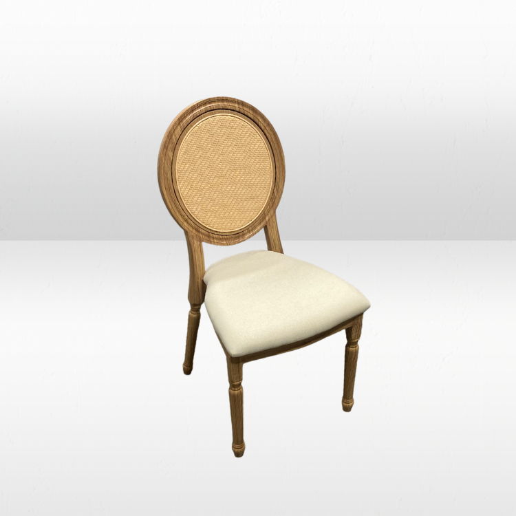 Winston Dining Chair with Rattan Back view 2
