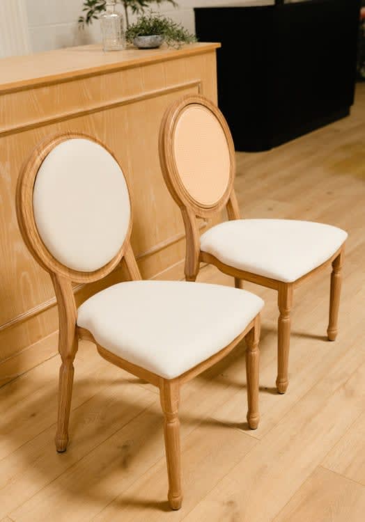 Winston Dining Chair with Rattan Back view 3