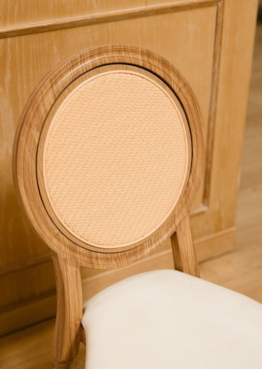 Winston Dining Chair with Rattan Back view 4