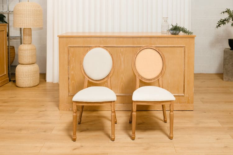 Winston Dining Chair with Rattan Back view 5