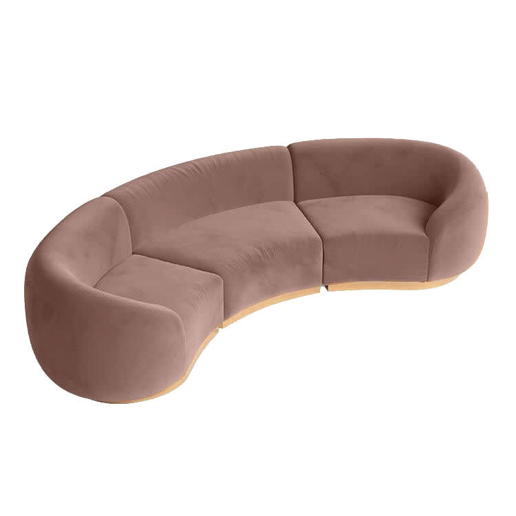 Cascade Arc Sofa - Blush