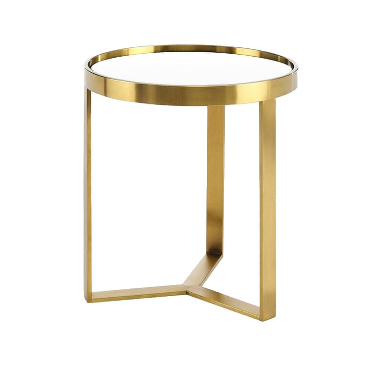 Baylor Side Table Gold / White Top