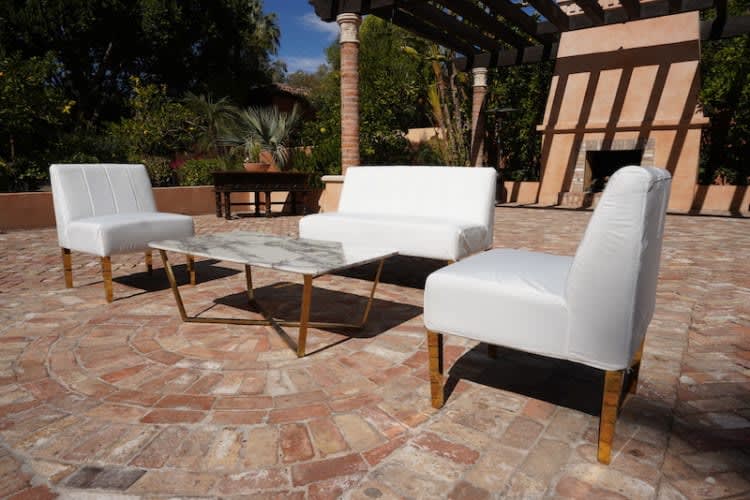 Kincaid Loveseat - White view 4