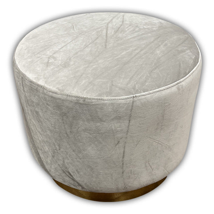 Colette Dot Ottoman - Pewter view 2