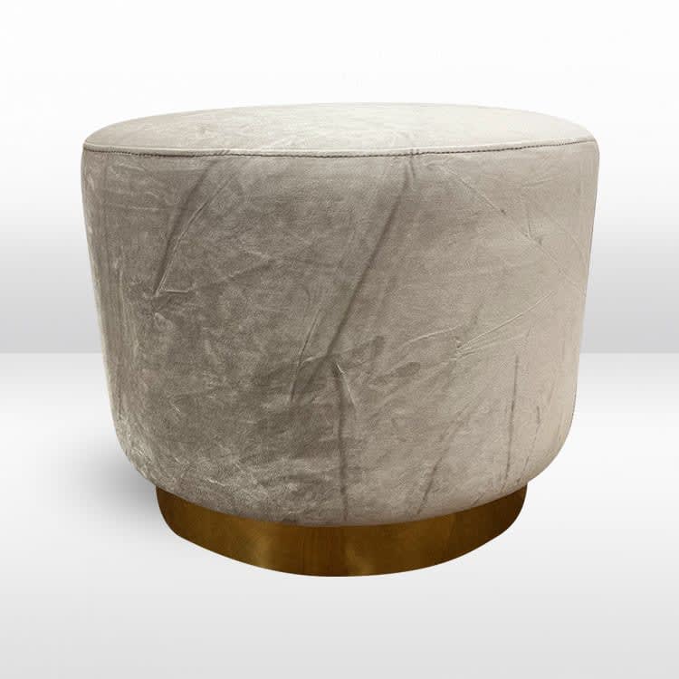 Colette Dot Ottoman - Pewter view 3