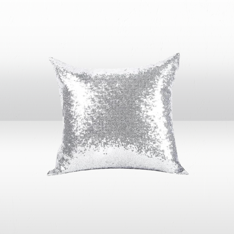 Silver Sequins Pillow view 3