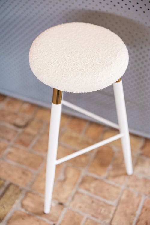 Maxwell Boucle Bar Stool - Ivory view 3