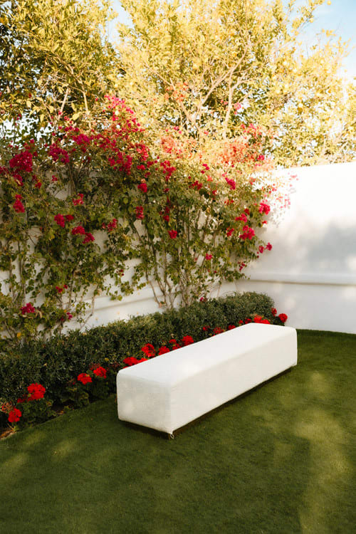 Colette Continental Bench - Ivory Boucle view 3
