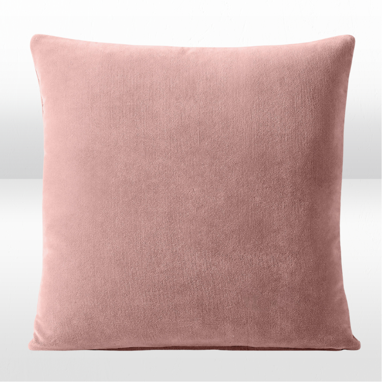 Blush Pink Velvet Pillow view 3