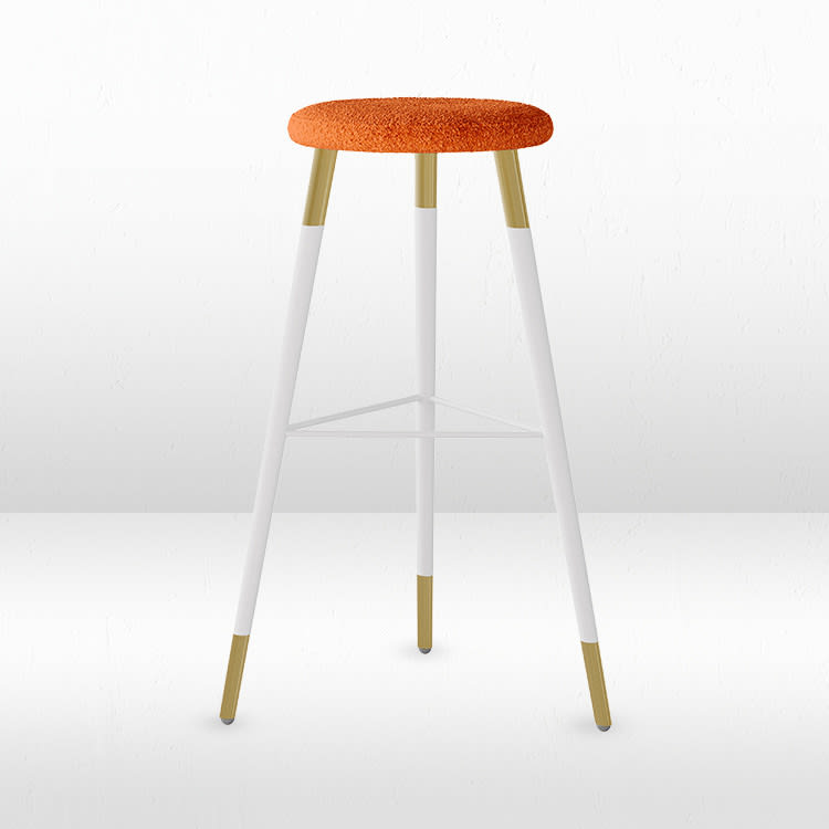 Maxwell Boucle Bar Stool - Rust view 2