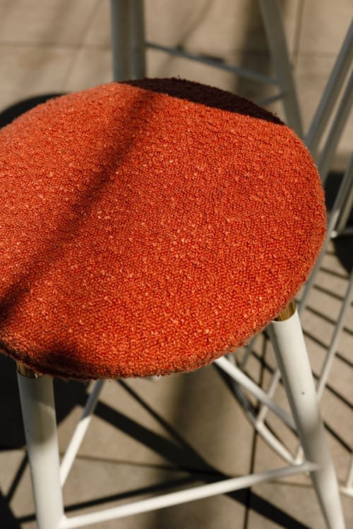 Maxwell Boucle Bar Stool - Rust view 4