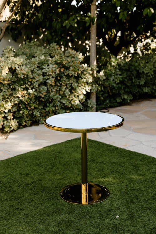 Virtu Gold Bistro Table - Gold view 3