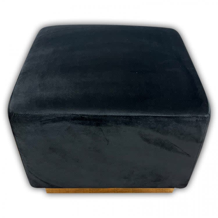 Colette Cube Ottoman - Black view 2