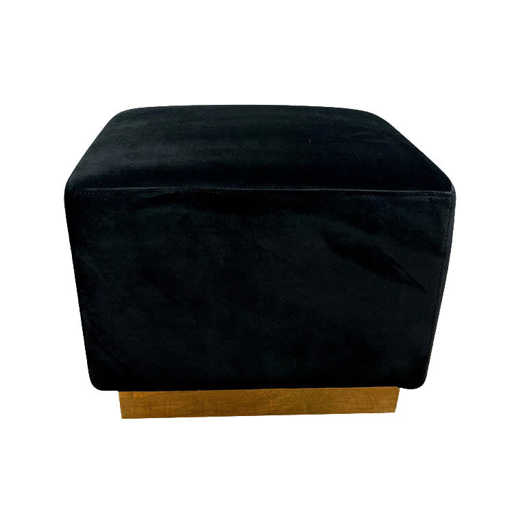 Colette Cube Ottoman - Black