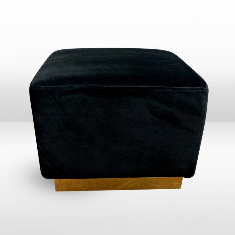 Colette Cube Ottoman - Black view 3