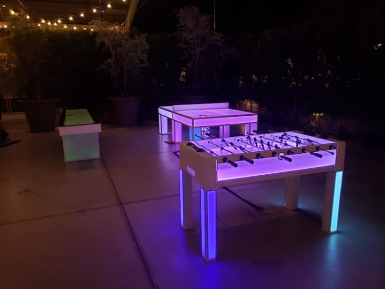 Glowing Foosball Table view 2