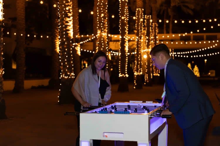 Glowing Foosball Table view 4