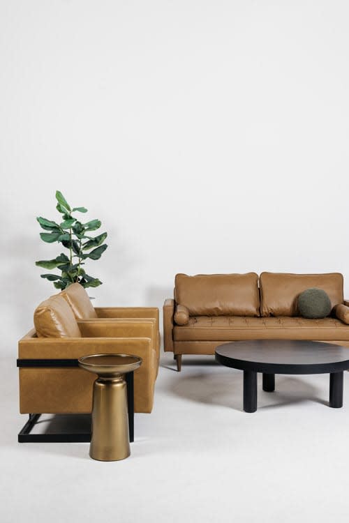 Dylan Side Chair - Tan Leather view 3