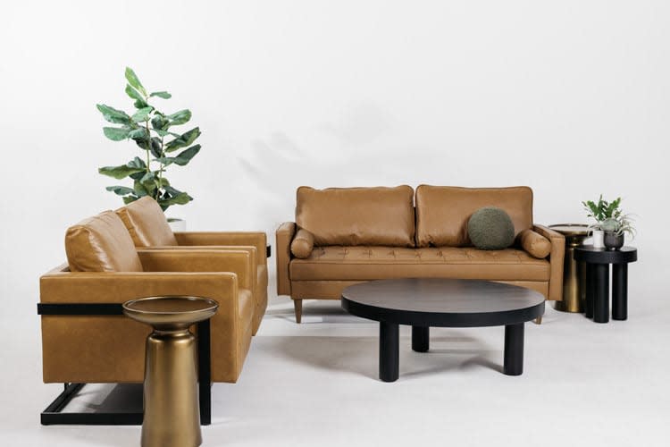 Dylan Side Chair - Tan Leather view 4