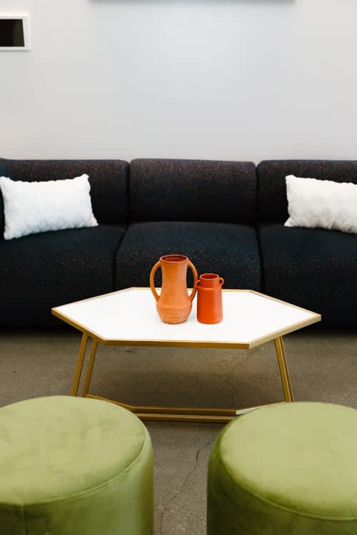 Colette Dot Ottoman - Moss view 5