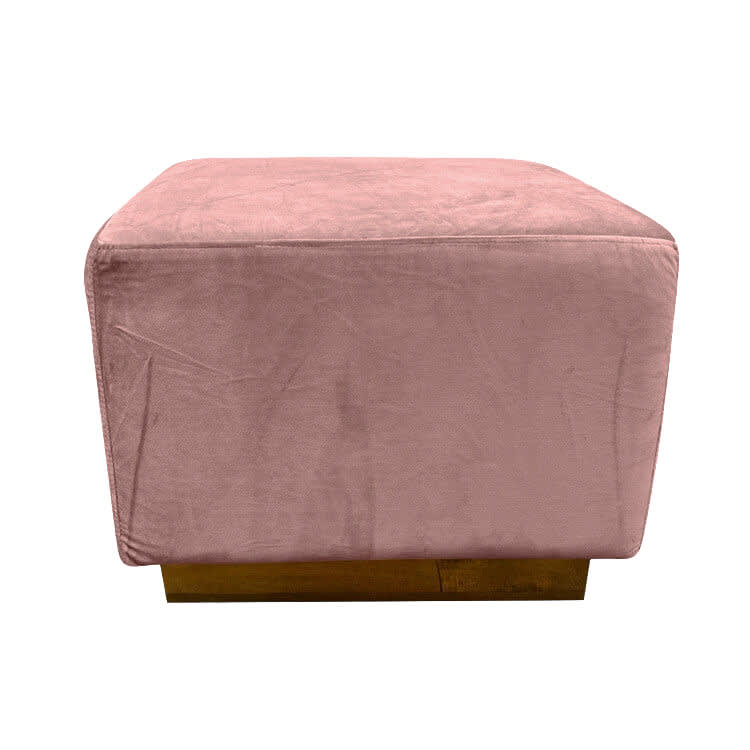 Colette Cube Ottoman - Blush