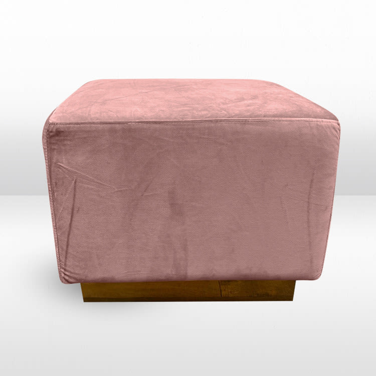 Colette Cube Ottoman - Blush view 3