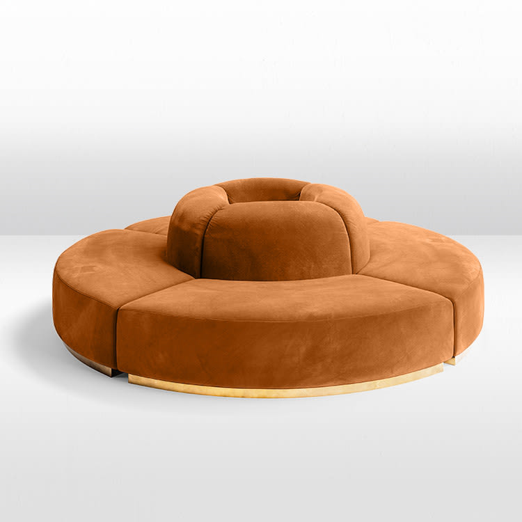 Colette Circle Sofa - Cinnamon view 2