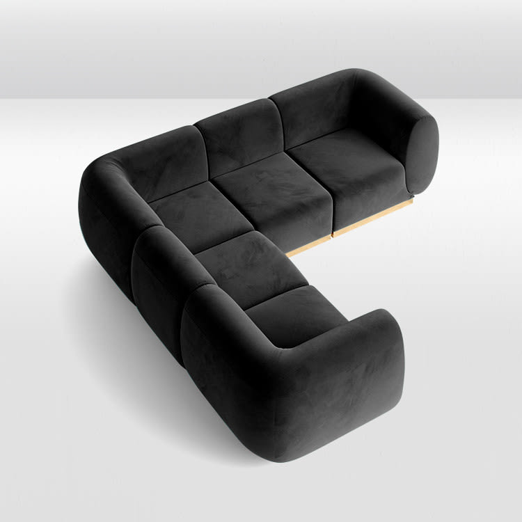 Colette L Sofa - Black view 3