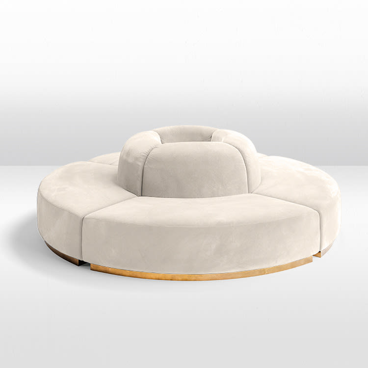 Colette Circle Sofa - Ivory view 5