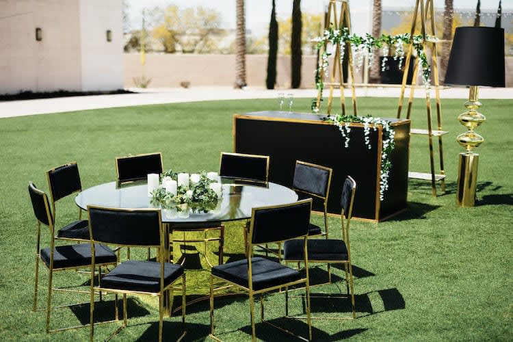 6ft Avenue Bar - Gold Frame / Black Inserts view 3