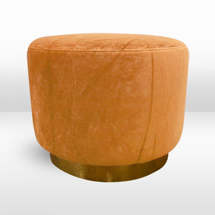 Colette Dot Ottoman - Caramel view 2