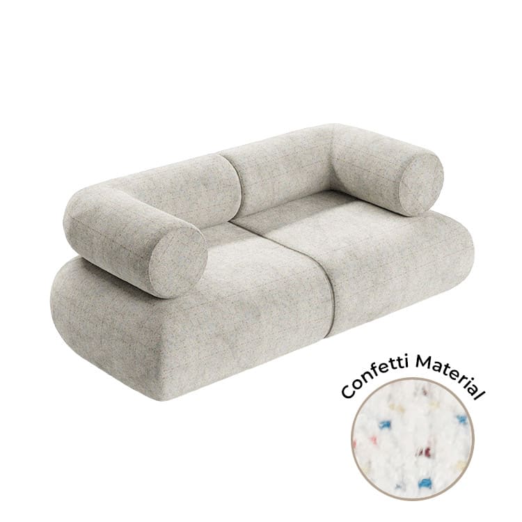 Juno Loveseat - Confetti White